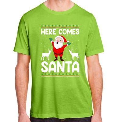 Here Comes Santa Funny Christmas Santa Hat Holiday Season Great Gift Adult ChromaSoft Performance T-Shirt