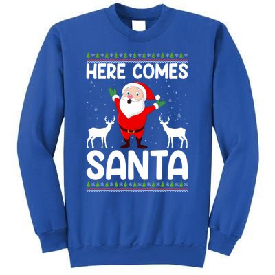 Here Comes Santa Funny Christmas Santa Hat Holiday Season Great Gift Sweatshirt