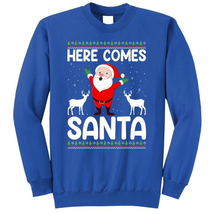 Here Comes Santa Funny Christmas Santa Hat Holiday Season Great Gift Tall Sweatshirt