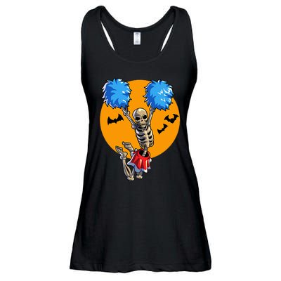 Halloween Cheerleading Skeleton Show Your Spirit! Ladies Essential Flowy Tank