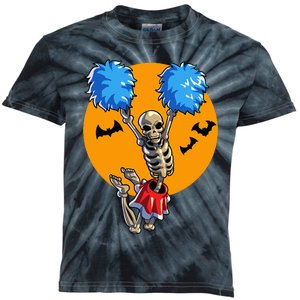 Halloween Cheerleading Skeleton Show Your Spirit! Kids Tie-Dye T-Shirt