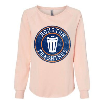 Houston Cheaters Sign Stealing Trashtros Baseball Gift Womens California Wash Sweatshirt