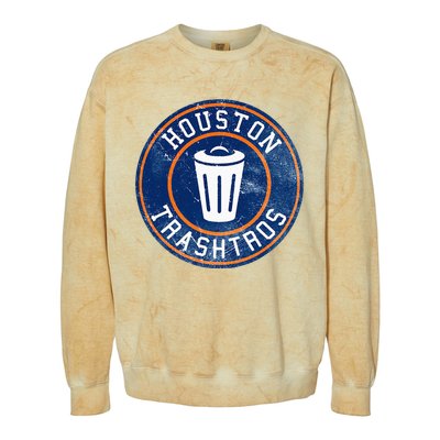 Houston Cheaters Sign Stealing Trashtros Baseball Gift Colorblast Crewneck Sweatshirt