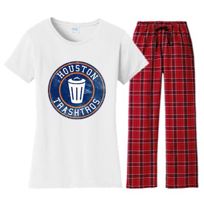 Houston Cheaters Sign Stealing Trashtros Baseball Gift Women's Flannel Pajama Set