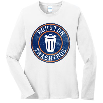 Houston Cheaters Sign Stealing Trashtros Baseball Gift Ladies Long Sleeve Shirt