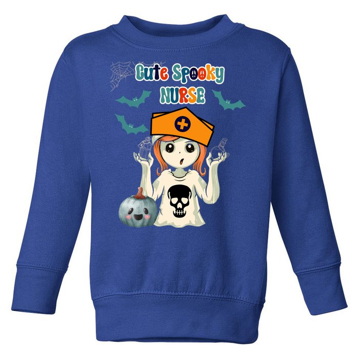 Halloween Cute Spooky Nurse Gift Toddler Sweatshirt