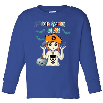 Halloween Cute Spooky Nurse Gift Toddler Long Sleeve Shirt