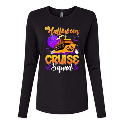 Halloween Cruise Squad Family Spooky Cruising Crew Trip Gift Womens Cotton Relaxed Long Sleeve T-Shirt