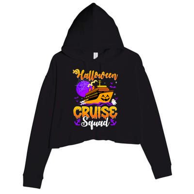 Halloween Cruise Squad Family Spooky Cruising Crew Trip Gift Crop Fleece Hoodie