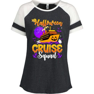 Halloween Cruise Squad Family Spooky Cruising Crew Trip Gift Enza Ladies Jersey Colorblock Tee