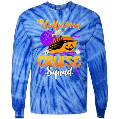 Halloween Cruise Squad Family Spooky Cruising Crew Trip Gift Tie-Dye Long Sleeve Shirt