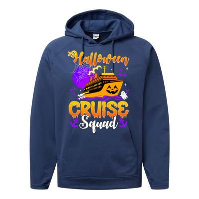 Halloween Cruise Squad Family Spooky Cruising Crew Trip Gift Performance Fleece Hoodie