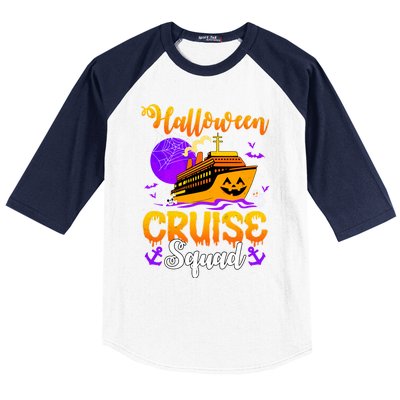 Halloween Cruise Squad Family Spooky Cruising Crew Trip Gift Baseball Sleeve Shirt