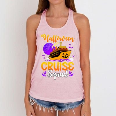 Halloween Cruise Squad Family Spooky Cruising Crew Trip Gift Women's Knotted Racerback Tank