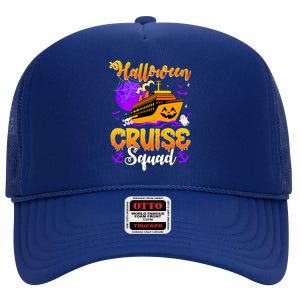 Halloween Cruise Squad Family Spooky Cruising Crew Trip Gift High Crown Mesh Back Trucker Hat