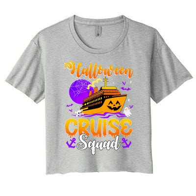 Halloween Cruise Squad Family Spooky Cruising Crew Trip Gift Women's Crop Top Tee