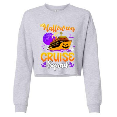 Halloween Cruise Squad Family Spooky Cruising Crew Trip Gift Cropped Pullover Crew