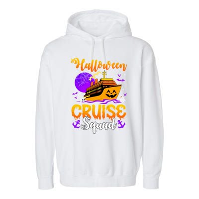 Halloween Cruise Squad Family Spooky Cruising Crew Trip Gift Garment-Dyed Fleece Hoodie