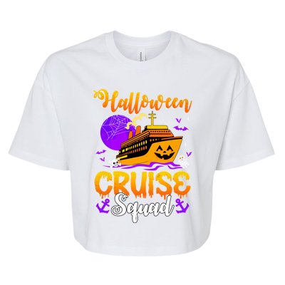 Halloween Cruise Squad Family Spooky Cruising Crew Trip Gift Bella+Canvas Jersey Crop Tee