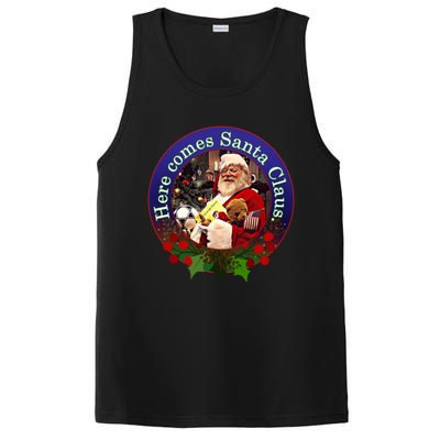 Here Comes Santa Claus Design Gift PosiCharge Competitor Tank