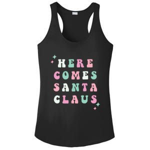 Here Comes Santa Claus Retro Merry Christmas Xmas Meaningful Gift Ladies PosiCharge Competitor Racerback Tank