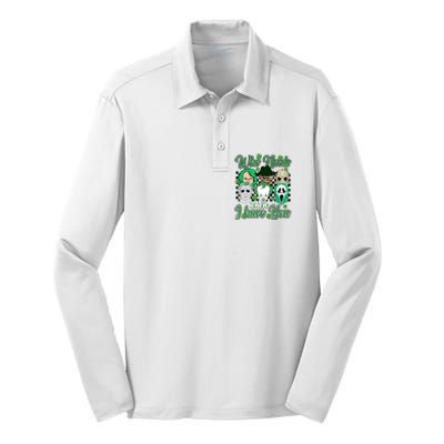 Horror Characters St Patricks Day Tumbler Who Needs Luck When I Have You Silk Touch Performance Long Sleeve Polo