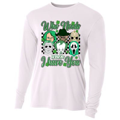 Horror Characters St Patricks Day Tumbler Who Needs Luck When I Have You Cooling Performance Long Sleeve Crew