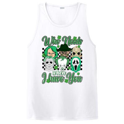 Horror Characters St Patricks Day Tumbler Who Needs Luck When I Have You PosiCharge Competitor Tank