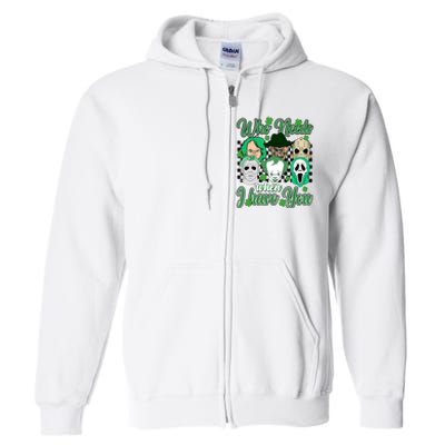 Horror Characters St Patricks Day Tumbler Who Needs Luck When I Have You Full Zip Hoodie