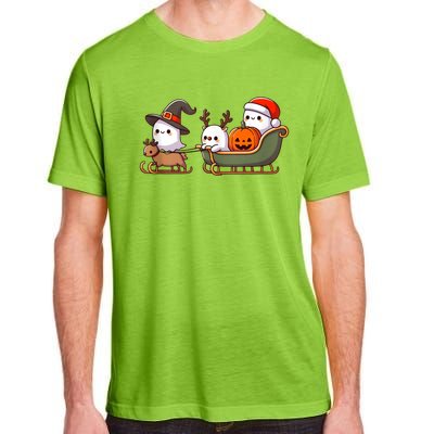 Halloween Christmas SantaS Reindeer Ghost Happy Ghost Adult ChromaSoft Performance T-Shirt