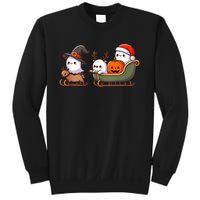 Halloween Christmas SantaS Reindeer Ghost Happy Ghost Sweatshirt