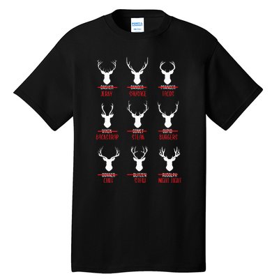 Hilarious Christmas Santa Reindeer Checklist PJs Tall T-Shirt