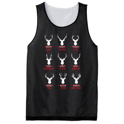 Hilarious Christmas Santa Reindeer Checklist PJs Mesh Reversible Basketball Jersey Tank