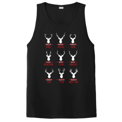 Hilarious Christmas Santa Reindeer Checklist PJs PosiCharge Competitor Tank