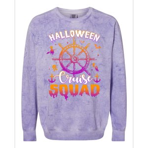 Halloween Cruise Squad Family Vacation Trip Cruising Crew Cool Gift Colorblast Crewneck Sweatshirt