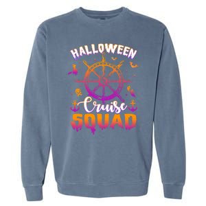 Halloween Cruise Squad Family Vacation Trip Cruising Crew Cool Gift Garment-Dyed Sweatshirt