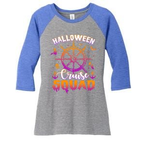 Halloween Cruise Squad Family Vacation Trip Cruising Crew Cool Gift Women's Tri-Blend 3/4-Sleeve Raglan Shirt