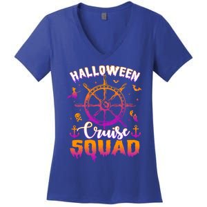 Halloween Cruise Squad Family Vacation Trip Cruising Crew Cool Gift Women's V-Neck T-Shirt