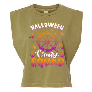 Halloween Cruise Squad Family Vacation Trip Cruising Crew Cool Gift Garment-Dyed Women's Muscle Tee