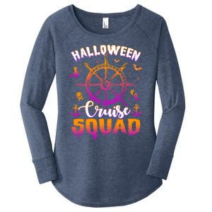 Halloween Cruise Squad Family Vacation Trip Cruising Crew Cool Gift Women's Perfect Tri Tunic Long Sleeve Shirt