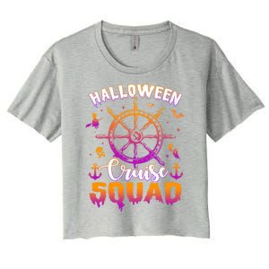 Halloween Cruise Squad Family Vacation Trip Cruising Crew Cool Gift Women's Crop Top Tee