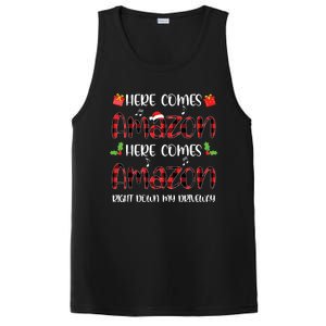 Here Comes Sleigh Right Down My Driveway Red Plaid Christmas PosiCharge Competitor Tank