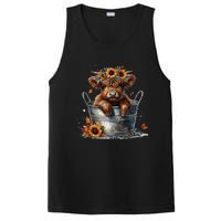 Highland Cow Sunflower ItS Fall YAll Farming Fall Vibes PosiCharge Competitor Tank