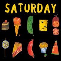 Hungry Caterpillars SATURDAY Funny Fruit Lover Vegan Cooling Performance Crew T-Shirt