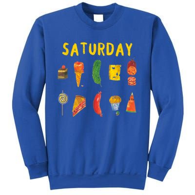 Hungry Caterpillars SATURDAY Funny Fruit Lover Vegan Sweatshirt