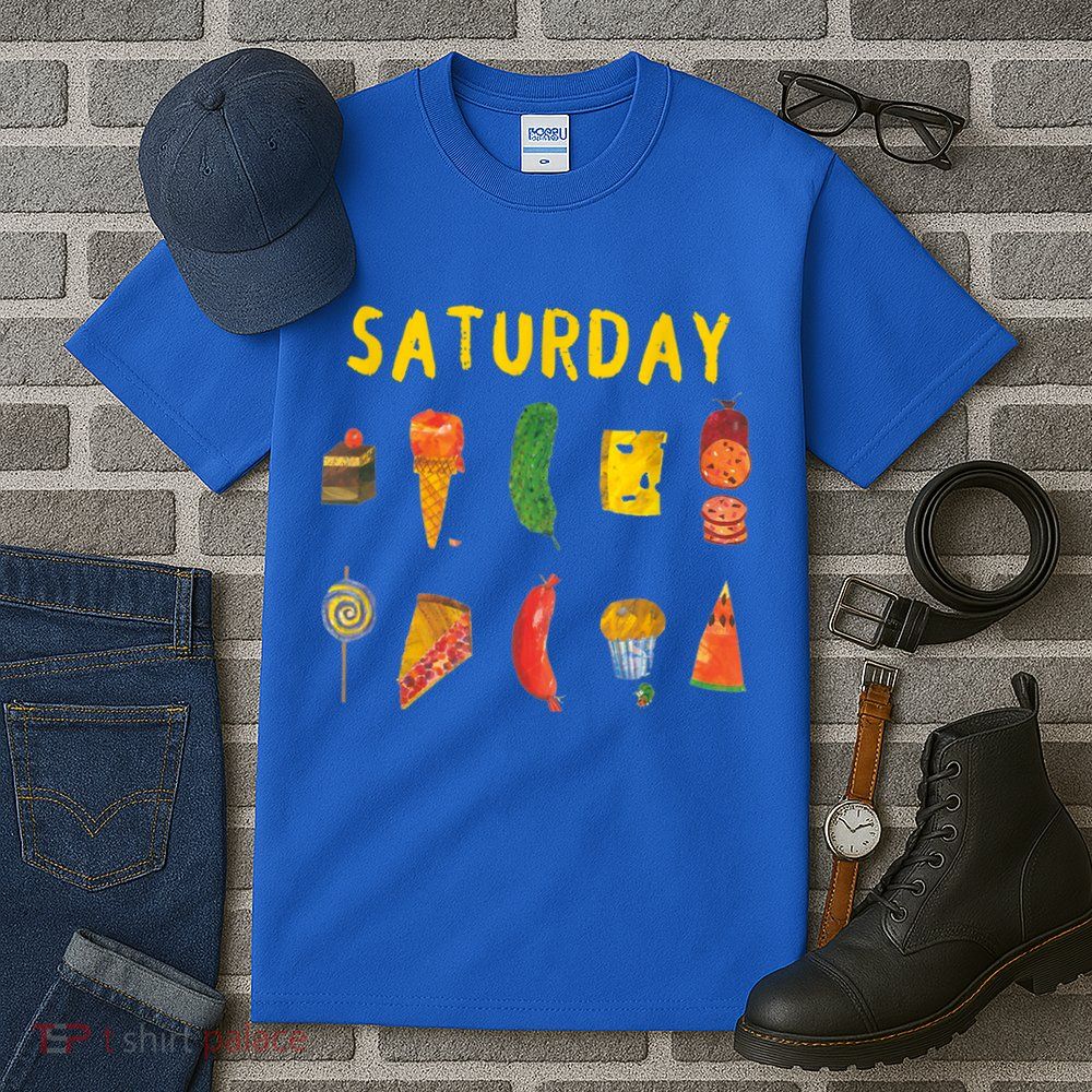Hungry Caterpillars SATURDAY Funny Fruit Lover Vegan Tall T-Shirt
