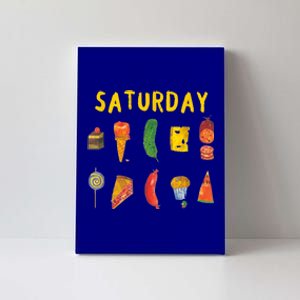 Hungry Caterpillars SATURDAY Funny Fruit Lover Vegan Canvas