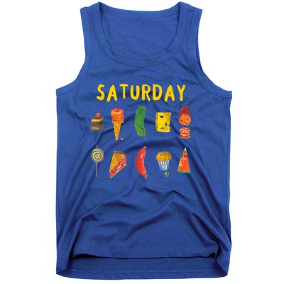 Hungry Caterpillars SATURDAY Funny Fruit Lover Vegan Tank Top