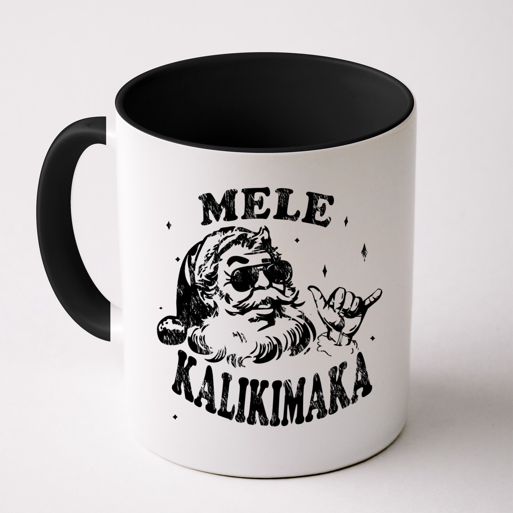 Hawaiian Christmas Santa Shaka Mele Kalikimaka Retro Hawaii Gift Mug