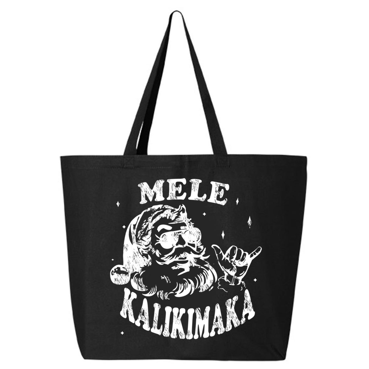 Hawaiian Christmas Santa Shaka Mele Kalikimaka Retro Hawaii Gift 25L Jumbo Tote